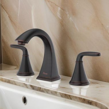 Click here to see Pfister LG49-WF0Y PFISTER LG49-WF0Y WINFIELD TWO HANDLE WIDESPREAD LAV FAUCET TUSCAN BRONZE