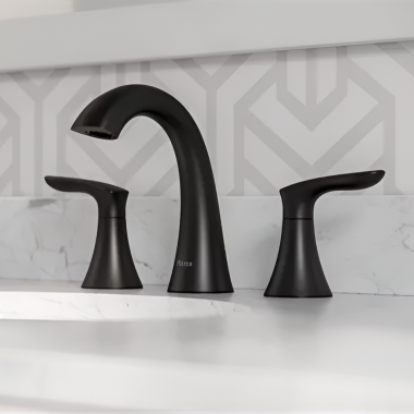 Click here to see Pfister LG49-WR0B PFISTER LG49-WR0B WELLER TWO HANDLE WIDESPREAD LAV FAUCET MATTE BLACK