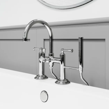 Click here to see Pfister LG6-2TBC PFISTER LG6-2TBC TISBURY ROMAN TUB FAUCET TRIM WITH SPRAY CHROME