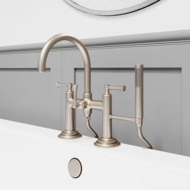 Click here to see Pfister LG6-2TBK PFISTER LG6-2TBK TISBURY ROMAN TUB FAUCET TRIM WITH SPRAY BRUSHED NICKEL