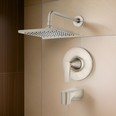 Click here to see Pfister LG89-8MFK PFISTER LG89-8MFK KELEN TUB/SHOWER TRIM BRUSHED NICKEL