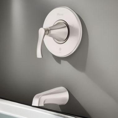 Click here to see Pfister R89-5WDGS PFISTER R89-5WDGS WOODBURY TUB ONLY TRIM BRUSHED NICKEL