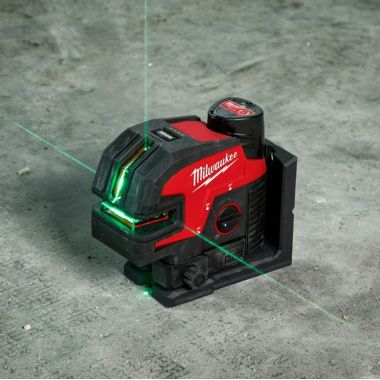 Click here to see Milwaukee 3624-20 Milwaukee M12 12-Volt Lithium-Ion Cordless Green Cross Line and 4-Points Laser (Tool Only) with 125ft Range and 1/4-20 and 5/8-11 Thread Mount - 3624-20
