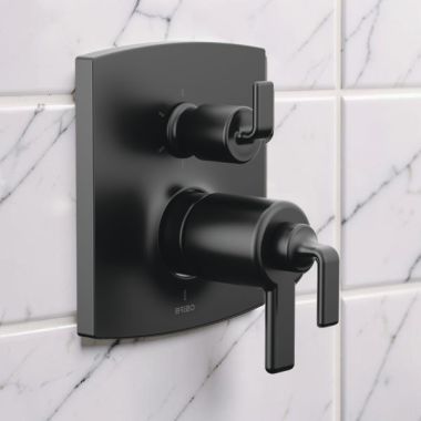 Click here to see  T75P506-BLLHP Brizo Kintsu and Allaria Pressure Balance Valve Trim with Integrated Three Function Diverter, Matte Black - T75P506-BLLHP