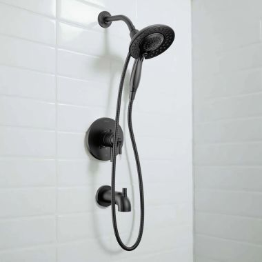 Click here to see Delta T17435-BL-I Delta Saylor Monitor 17 Series Tub & Shower Trim with In2ition, Touch-Clean, 1.75 GPM, Matte Black - T17435-BL-I