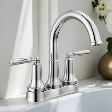 Click here to see Delta 2535-MPU-DST Delta Saylor Centerset Bathroom Faucet, Metal Drain With Push Pop, DIAMOND Seal, ADA-Compliant, 1.2 GPM, Chrome - 2535-MPU-DST