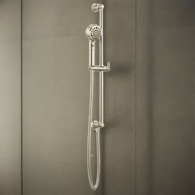 Click here to see Brizo 88776-PN Brizo Invari Multi-Function Hand Shower with Slidebar, H2OKinetic, WaterSense, 1.75 GPM, Brilliance Polished Nickel - 88776-PN