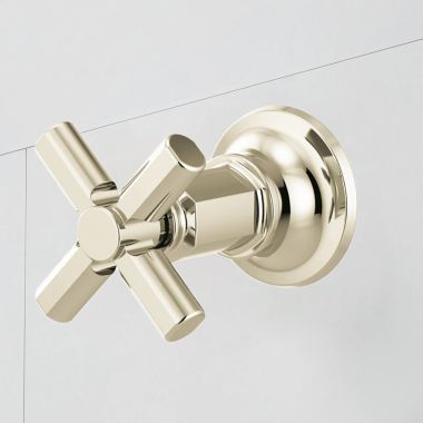 Click here to see Brizo T66678-PN Brizo Invari Sensori Volume Control Trim with Cross Handle, Brilliance Polished Nickel - T66678-PN