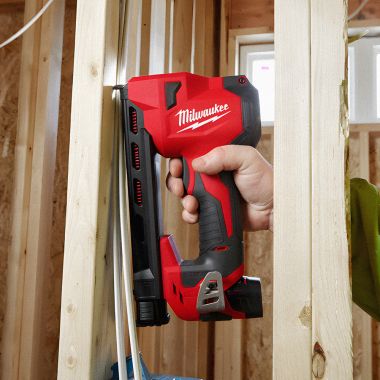 Click here to see Milwaukee 2448-21 Milwaukee M12 Lithium-Ion Cordless Cable Stapler Kit with 2.0Ah Battery and Charger- 2448-21