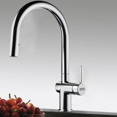 Click here to see Franke ACT-PD-CHR Franke Active Pull-Down Kitchen Faucet, Lever Handle, 1.75 GPM, ECO Cartridge, Polished Chrome - ACT-PD-CHR (115.0656.854)
