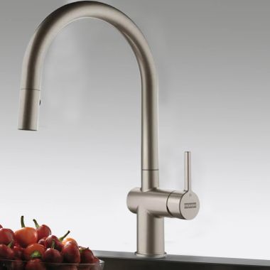 Click here to see Franke ACT-PD-SNI Franke Active Pull-Down Kitchen Faucet, Lever Handle, 1.75 GPM, ECO Cartridge, Satin Nickel - ACT-PD-SNI (115.0656.855)