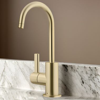 Click here to see Franke EOS-HO-GLD Franke Eos Neo Single-Handle Beverage Faucet for Hot Filtered Water, 1.75 GPM, Champagne Gold, EOS-HO-GLD - (119.0685.378)
