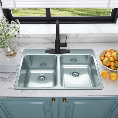 Click here to see Franke QDLA3322R-10-3N Franke Steel Queen 33-1/4