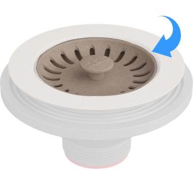 Click here to see Franke 900-OYS-BASKET Franke Colorline Basket Strainer, Oyster - 900-OYS-BASKET