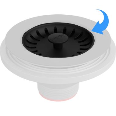 Click here to see Franke 900-MBK-BASKET Franke Colorline Basket Strainer, Matte Black - 900-MBK-BASKET