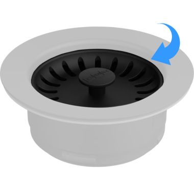 Click here to see Franke WD-900-MBK-BASKET Franke Colorline Basket Strainer Replacement for Disposer Flange, Matte Black - WD-900-MBK-BASKET