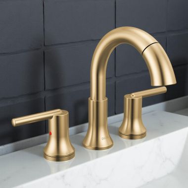 Click here to see Delta 3559-CZPD-DST Delta Trinsic Two-Handle Pull-Down Bathroom Faucet with MagnaTite Magnetic Docking, ADA, 1.2 GPM, Champagne Bronze - 3559-CZPD-DST