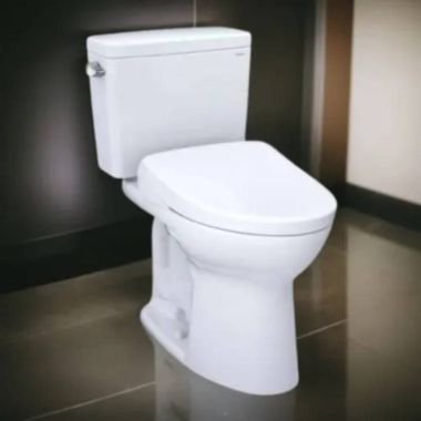 Click here to see Toto MW7764726CEFGA.10#01 TOTO Drake WASHLET+ Two-Piece Toilet with S7 Bidet Seat, 1.28 GPF, Auto-Flush, Universal Height, 10