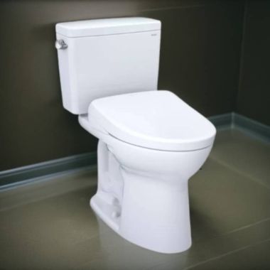 Click here to see Toto MW7764736CEFGA#01 TOTO Drake WASHLET+ Two-Piece Toilet with S7A Bidet Seat, Auto-Open/Close, 1.28 GPF, Auto-Flush, Universal Height, Cotton White - MW7764736CEFGA#01