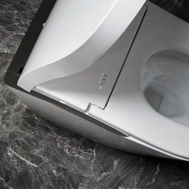 Click here to see Toto SN8732M#01B TOTO NEOREST Elongated WASHLET For MS8732CUMFG#01B Toilet, Cotton White with Black Trim - SN8732M#01B