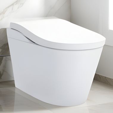 Click here to see Toto MS8732CUMFG#01S TOTO Neorest LS Smart Toilet with WASHLET Bidet Seat, 1.0/0.8 GPF, Cotton White w/ Silver - MS8732CUMFG#01S