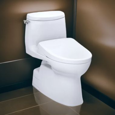 Click here to see Toto MW6144736CUFGA#01 TOTO Carlyle II 1G WASHLET+ One-Piece Toilet with S7A Bidet Seat, Auto-Open/Close, 1.0 GPF, Auto-Flush, Cotton White - MW6144736CUFGA#01