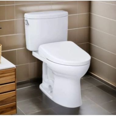 Click here to see Toto MW4544726CEFG#01 TOTO Drake II WASHLET+ Two-Piece Toilet with S7 Bidet Seat, 1.28 GPF, Cotton White - MW4544726CEFG#01