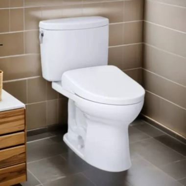 Click here to see Toto MW4544726CUFGA#01 TOTO Drake II 1G WASHLET+ Two-Piece Toilet with S7 Bidet Seat, 1.0 GPF, Auto-Flush, Cotton White - MW4544726CUFGA#01