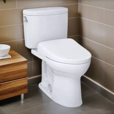 Click here to see Toto MW4544736CEFGA#01 TOTO Drake II WASHLET+ Two-Piece Toilet with S7A Bidet Seat, Auto-Open/Close, 1.28 GPF, Auto-Flush, Cotton White - MW4544736CEFGA#01