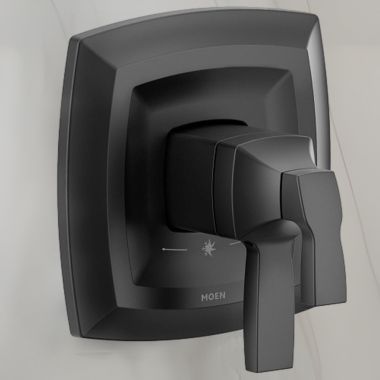 Click here to see Moen UT4691BL Moen Voss Valve Only Trim w/ Flow Control and Temperature Adjust, Lever Handle, M-Core 4, Thermostatic Cartridge, Matte Black - UT4691BL