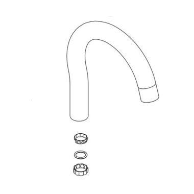 Click here to see Moen 195365BL Moen Weymouth Matte Black Spout Kit - 195365BL