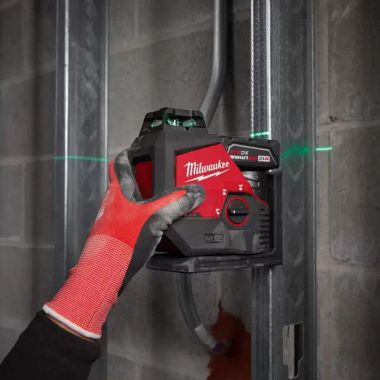 Click here to see Milwaukee 3631-20 Milwaukee M12 Green 360-Degree Single Plane Laser with Carrying Case - 3631-20