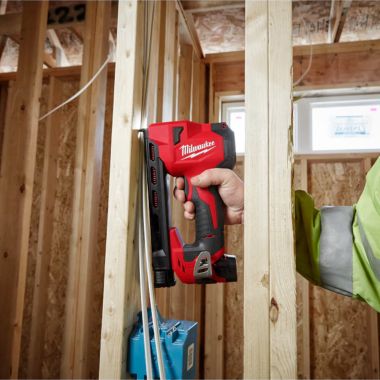 Click here to see Milwaukee 2448-20 Milwaukee M12 Cordless Cable Stapler with Brushed Motor, Barrel Grip - 2448-20