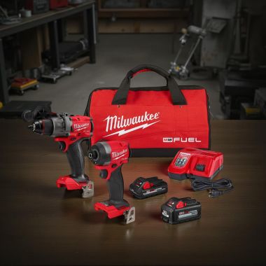 Click here to see Milwaukee 3698-22CX Milwaukee M18 FUEL 2-Tool Combo Kit with High Output Batteries - 3698-22CX