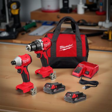 Click here to see Milwaukee 3692-22CT MILWAUKEE 3692-22CT M18 COMPACT BRUSHLESS 2-TOOL COMBO KIT