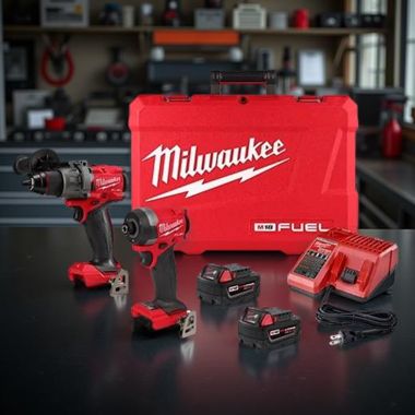 Click here to see Milwaukee 3696-22 Milwaukee M18 FUEL 2-Tool Combo Kit with ONE-KEY, (2) REDLITHIUM XC5.0 Batteries, (1) Multi-Volt Charger, and (1) Carrying Case