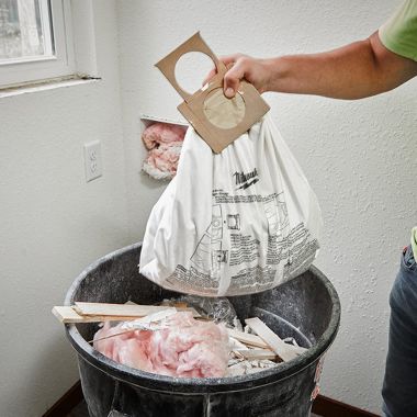 Click here to see Milwaukee 49-90-1979 Milwaukee 5-Pack 6 Gallon Fleece Dust Bag - 49-90-1979