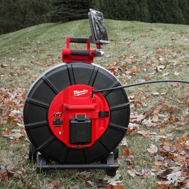 Click here to see Milwaukee 2976-22 Milwaukee M18 325’ Mid-Stiff Pipeline Inspection System with 500GB Control Hub, Tablet Mount, (2) XC5.0 Battery Pack, and Rapid Charger - 2976-22