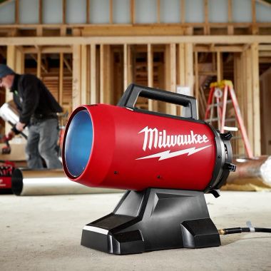 Click here to see Milwaukee 0801-20C Milwaukee M18 70,000 BTU Forced Air Propane Heater with 15' Hose and Regulator - 0801-20C