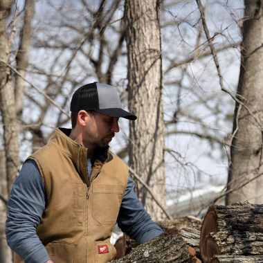 Click here to see Milwaukee 505GDC Milwaukee Gridiron Gray Adjustable Snapback Fit Trucker Hat - 505G