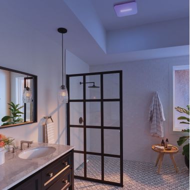 Click here to see Broan AR110LKVV Broan-NuTone SurfaceShield Exhaust Fan with LED and Vyv Antimicrobial Light, 110 CFM - AR110LKVV
