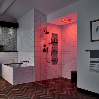 Click here to see Broan SPK110RGBL Broan-Nutone Speaker Fan with Rgbl, 110 CFM, 1.5 Sones - SPK110RGBL