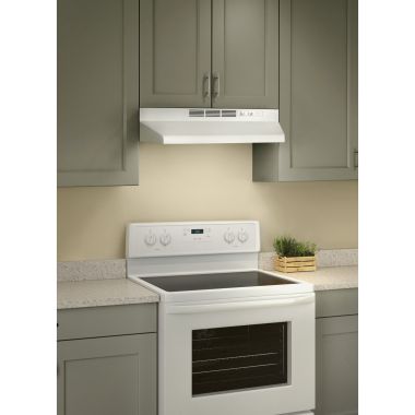 Click here to see Broan BUEZ130WW Broan-NuTone 30-Inch Ductless Under-Cabinet Range Hood With Easy Install System, White - BUEZ130WW