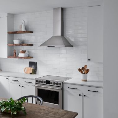 Click here to see Broan EWP1306SS Broan-NuTone Elite 30-Inch Pyramidal Chimney Range Hood, 640 CFM, Stainless Steel - EWP1306SS