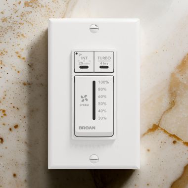 Click here to see Broan VTSPEEDW Broan-NuTone AI Series Speed Selector with Virtuo Air Technology - VTSPEEDW