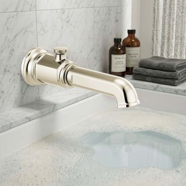 Click here to see Brizo RP100327PN Brizo Invari Wall Mounted Diverter Tub Spout, Solid Brass, 1/2