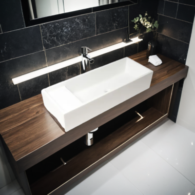 Click here to see Alfi AB39TR ALFI Fireclay Bathroom Sink, Single Bowl, Top-Mount, 39