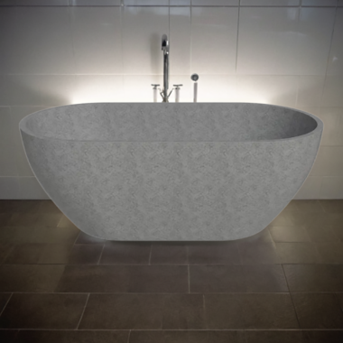 Click here to see Alfi ABCO59TUB ALFI Gray Matte Solid Concrete 59in Freestanding Oval Bathtub with Center Drain - ABCO59TUB