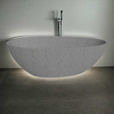 Click here to see Alfi ABCO72TUB ALFI Gray Matte Solid Concrete 72in Tear Drop Freestanding Bathtub with Center Drain - ABCO72TUB