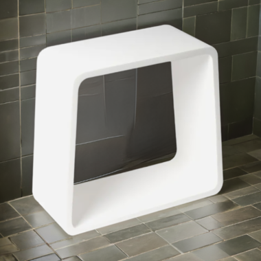 Click here to see Alfi ABST55 ALFI Matte White Solid Resin Composite Surface, 16in Bathroom/Shower Stool - ABST55